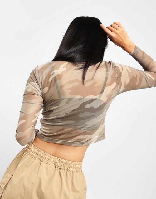 Mesh Camo Top