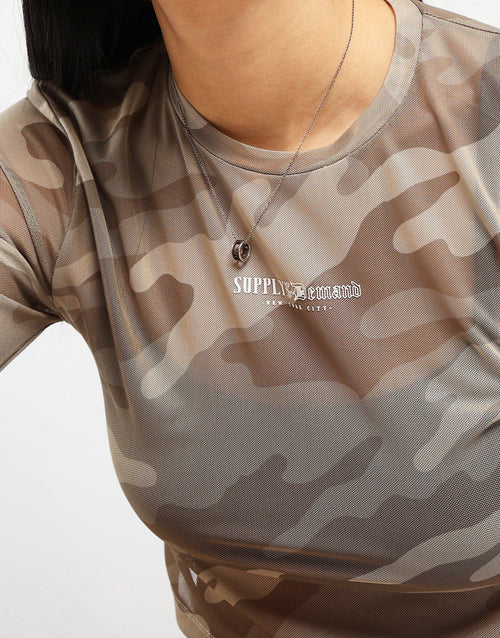 Mesh Camo Top